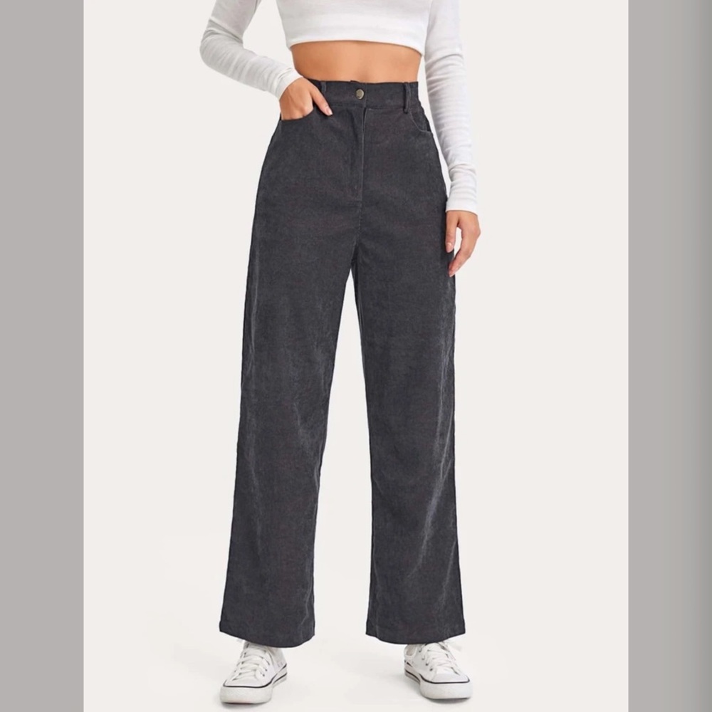 Straight leg corduroy pants